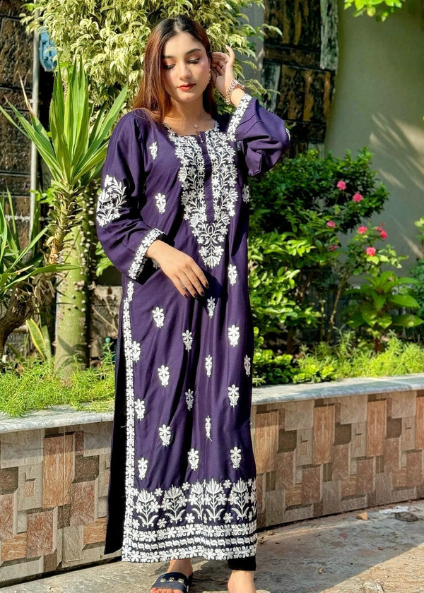 Indian kurti - 1 pieces - Navy Blue